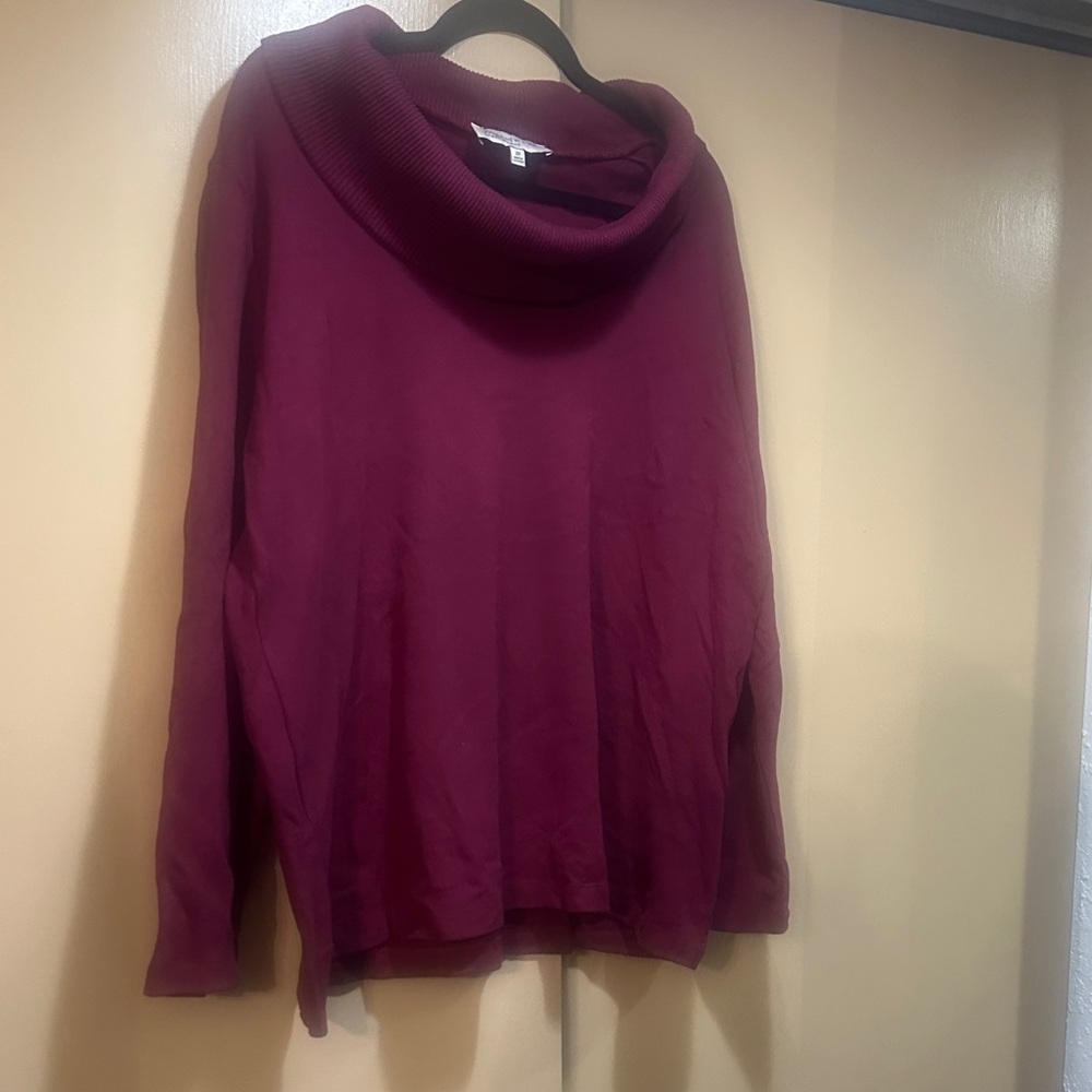 Jones New York Turtleneck Sweater - Rich Burgundy
